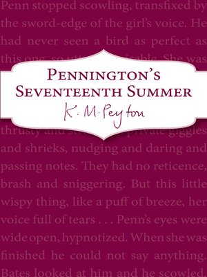 cover image of Pennington's Seventeenth Summer